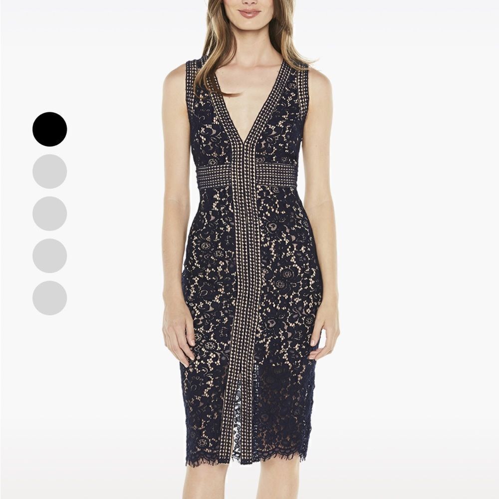 Bardot Morgan Lace Dress Black Midi S